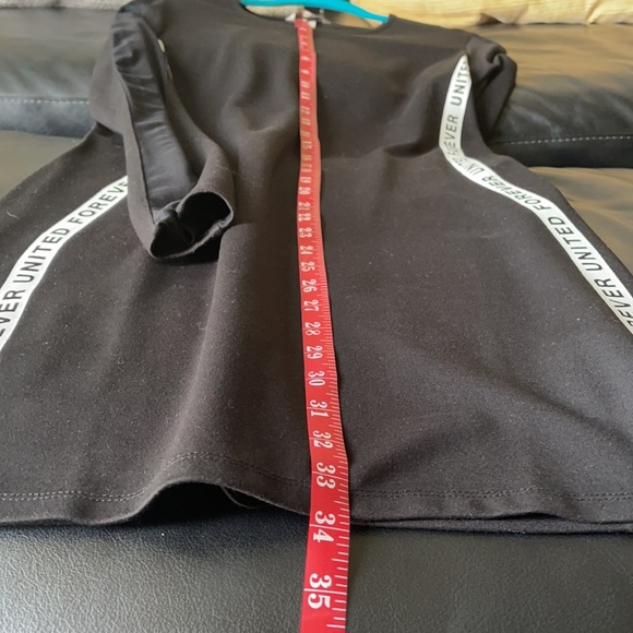 H&M thick cotton midi dress fitted body long mesh sleeve - Picture 6 of 6